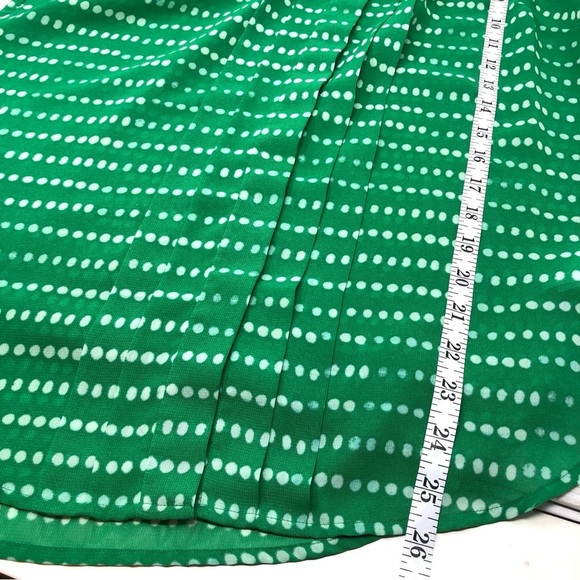 05 Green With White Polka Dot Blouse Size 4-6 - Picture 7 of 11